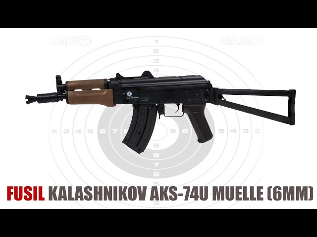 Vídeo relacionado con Rifle de Airsoft Kalashnikov AKS-74U - Modelo de Resorte - Armado Manual/Tiro único - Potencia 0,7 Julios