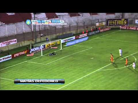 Gol de Matías Defederico.Huracán 2 Boca Unidos 0.Fecha 32. Torneo Primera B Nacional.FPT