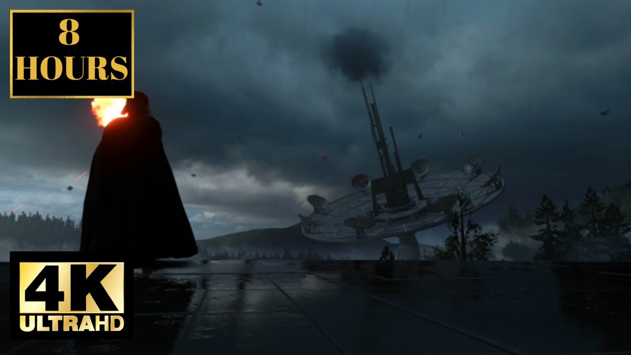 Darth Vader Star Wars Fight War Wallpaper Screensaver Background With Music 4K 8 HOURS