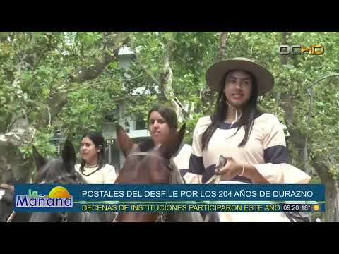 POSTALES DEL DESFILE POR LOS 204 AÑOS DE DURAZNO - DECENAS DE INSTITUCIONES PARTICIPARON ESTE AÑO