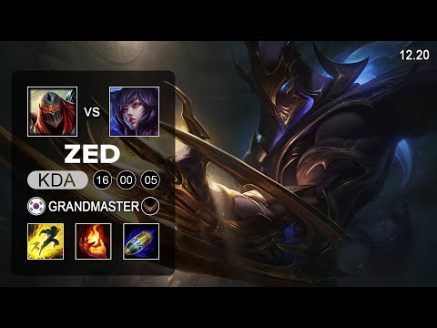 ZED99 Zed vs Ahri Mid - KR Grandmaster - Patch 12.20 Season 12