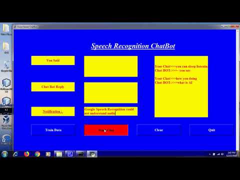 Voice based Chat bot Using machine learning