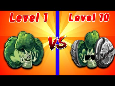 Every Plants! LEVEL 1 Vs. MAX LEVEL - Plants vs Zombies 2