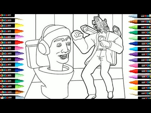 How to draw Skibidi Toilet trending drawing 2024 titan cameraman realistic scenery best in the world