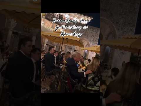 Barron Trump: Home for the holidays at Mar-a-Lago #barron #barrontrump #trump #maralago #melania