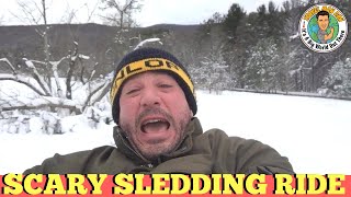 BEER CHUG SLEDDING SNOWY MOUNTAIN!!-THE TRAVEL MAN DAN SHOW-Ep1