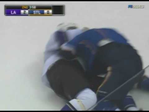 Matt Greene vs Barret Jackman Oct 24, 2008
