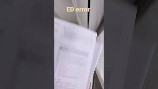 ED error code in vrf indoor unit