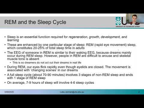 Sleep and Dreams tutorial YouTube Recording