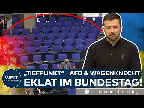 EKLAT IM BUNDESTAG: AFD & Wagenknecht-Partei sorgen für Entsetzen bei Selenskyj-Rede im Bundestag