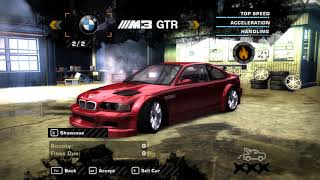 NFS Most Wanted - Skip DDay + Skip Career Intro = Get a red M3 GTR E46 in Career Mode!