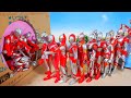 Ultraman and Power Rangers Come Out of Box. Belt Conveyor DIY Toy