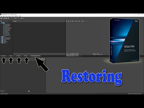 Sony Vegas Pro 15 - Restoring Missing Tools/ Placing Tabs Back!