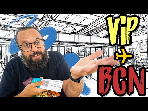 Esta é uma sala VIP no aeroporto de BARCELONA e assim nos entramos