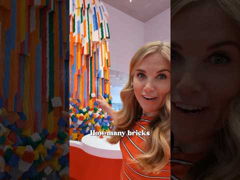Could you build a LEGO waterfall like this? | Maddie Moate #shorts | #lego #legohouse #maddiemoate