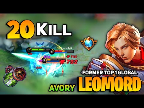 20 BRUTAL KILL! Offlane Leomord Gameplay [ Top 1 Global Leomord Best Build ] By Avory - MLBB