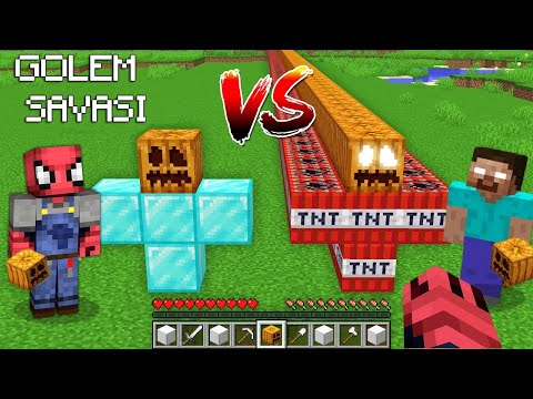 FAKİR GOLEM VS HEROBRİNE GOLEM! 💪 - Minecraft