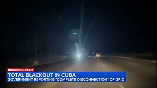 Cuban officials report an island-wide blackout as country struggles with energy crisis