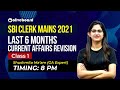 SBI Clerk Mains 2021 Last 6 Months Current Affairs Revision Class 1 Sushmita Ma Am