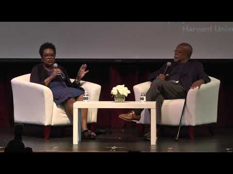 Professor Henry Louis "Skip" Gates modrates a disscusion on Hip Hop w/Professor Marcyliena Morgan