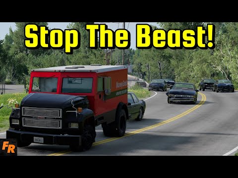 Stop The Beast - Armored Car Heist - BeamNG Drive