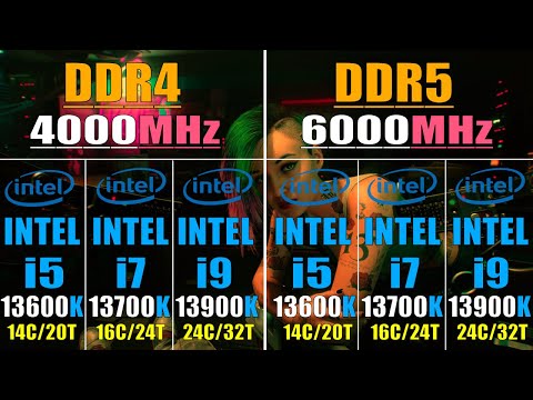 INTEL i5 13600K vs INTEL i7 13700K vs INTEL i9 13900K || DDR4 vs DDR5 ||