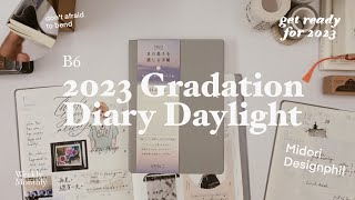 Get ready for 2023: B6 #MIDORI Gradation Diary Daylight - Monthly & Weekly Planner