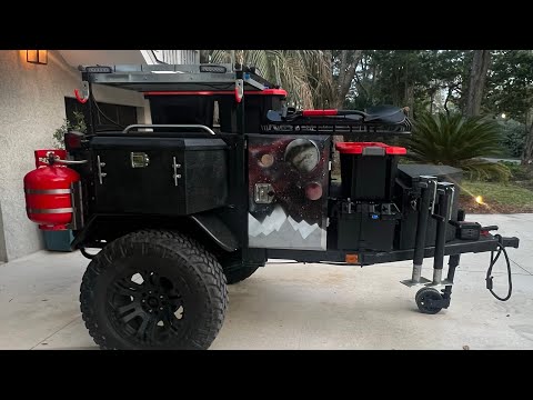 Overland trailer build. Custom Smittybuilt Scout trailer walk around