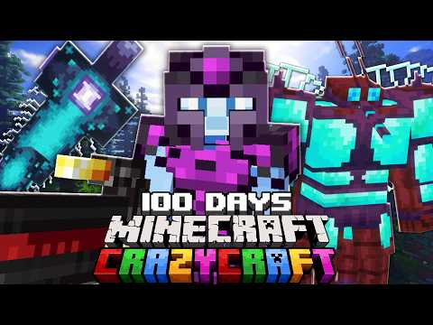 We Spent 100 Days in CRAZY CRAFT in Minecraft