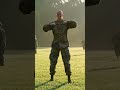 Female US Soldier Dancing In Full Gear At Morning Drill