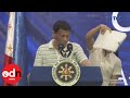 Cockroach interrupts Philippines President Duterte's speech