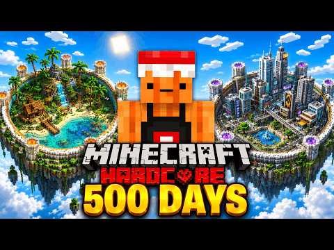 I Survived 500 Days on ONE BLOCK in Minecraft Hardcore [ FULL MOVIE ]
