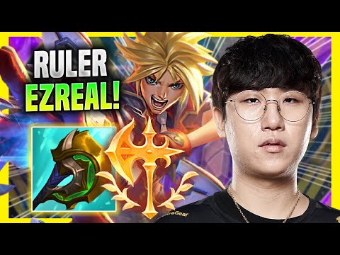 RULER CHILLING WITH EZREAL IN KR SOLOQ! - GEN Ruler Plays Ezreal ADC vs Jhin!