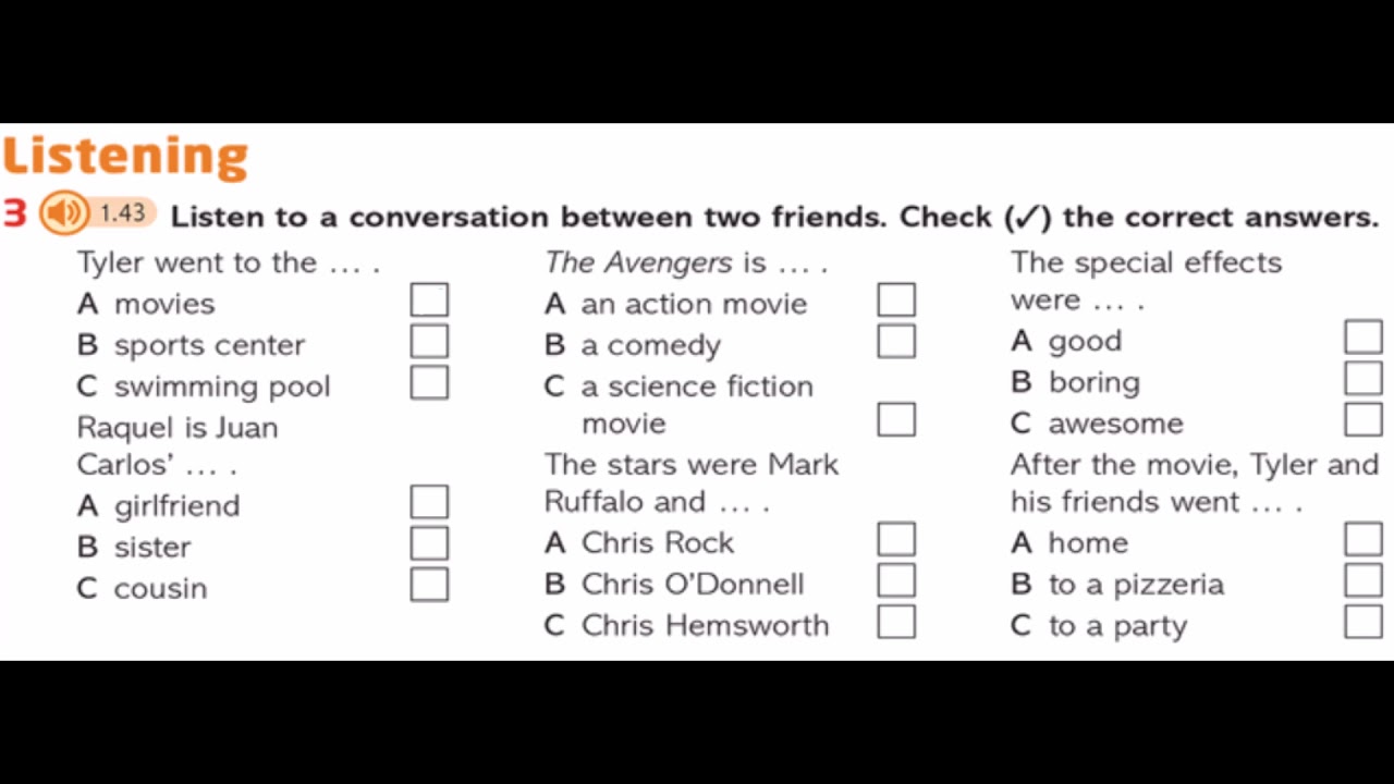 LISTENING ACTIVITY   MOVIES & SIMPLE PAST