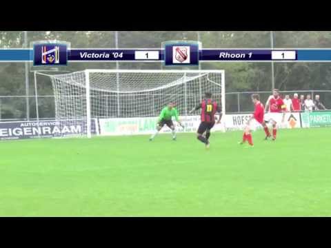 Victoria '04 1 - Rhoon 1  27-09-2014 Veel goals en rood
