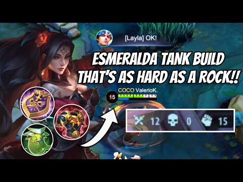 Esmeralda Tank BUILD THAT’S As Hard AS A ROCK!! | Mobile Legends