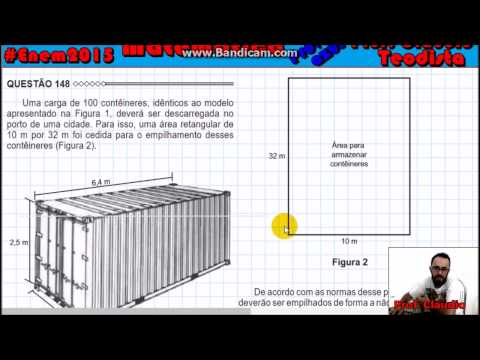 Enem 2015 -  matemática - azul - questão 148 (geometria espacial)