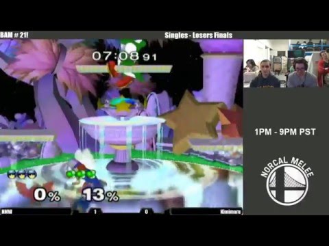 BAM #21 Singles Losers Finals NMW (Capt. Falcon) vs Kimimaru (Yoshi)