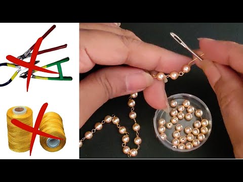 DIY pearl beads chain | Making pearl beads jewelry | Easy making 