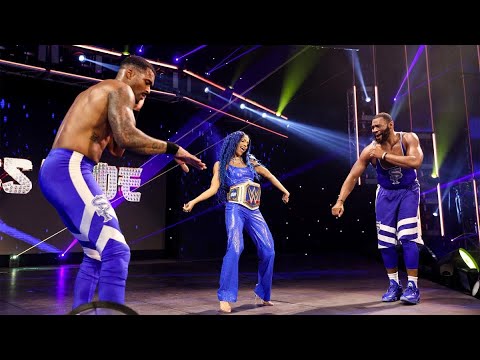 Sasha Banks (Funny) Entrance With The Street Profits - Smackdown: February 12, 2021