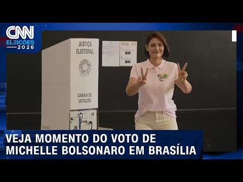 Michelle vota e diz que Bolsonaro está “esperançoso” com 2° turno | CNN ELEIÇÕES