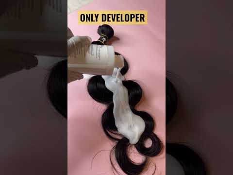 TO GET A BROWN BASE! YOU CAN USE ONLY DEVELOPER ON MY RAW HAIR BUNDLES #rawhairbundles #humanhair