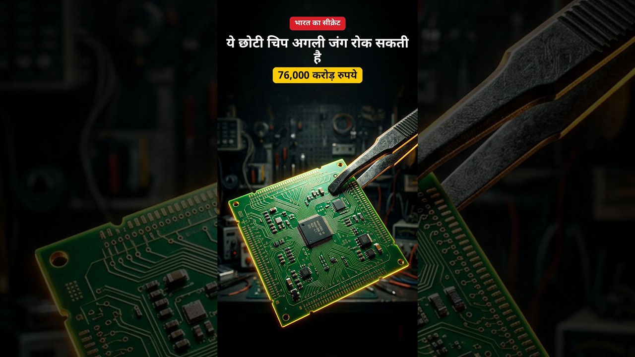 ये 2mm चिप अगली War रोक सकती है 🔥 भारत का ₹76,000 करोड़ सीक्रेट #shorts #india #semiconductor #yt