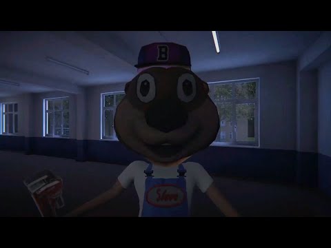 A STRANGE STUDENT INSIDE THE MASCOT TRIED TO HUNT ME. - Night Janitor (Full Gameplay)