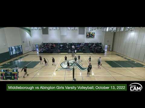 Middleborough Sachems vs Abington Green Wave Girls Varsity Volleyball; October 13, 2022