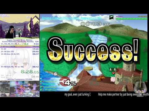 SSBM All Event Matches SpeedRun World Record! 22:07.26 (IGT)