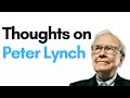 Warren Buffett's thoughts on Peter Lynch (1994)