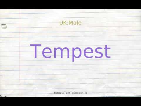 How to pronounce tempest