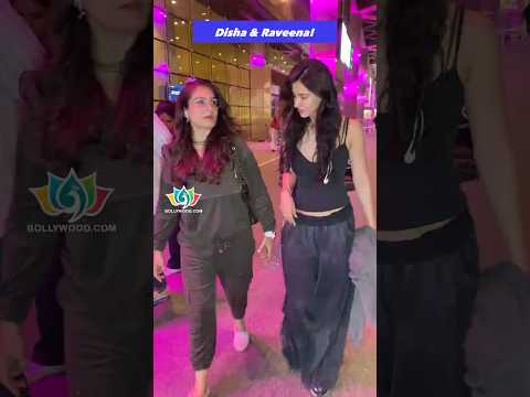 Raveena Tandon & Disha Patani spotted at the Mumbai Airport