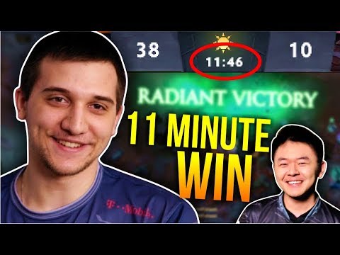 10K MMR POWER - Arteezy + MidOne 11 Minutes Game EZ Queen of Pain 7.07 Turbo Mode | Dota 2